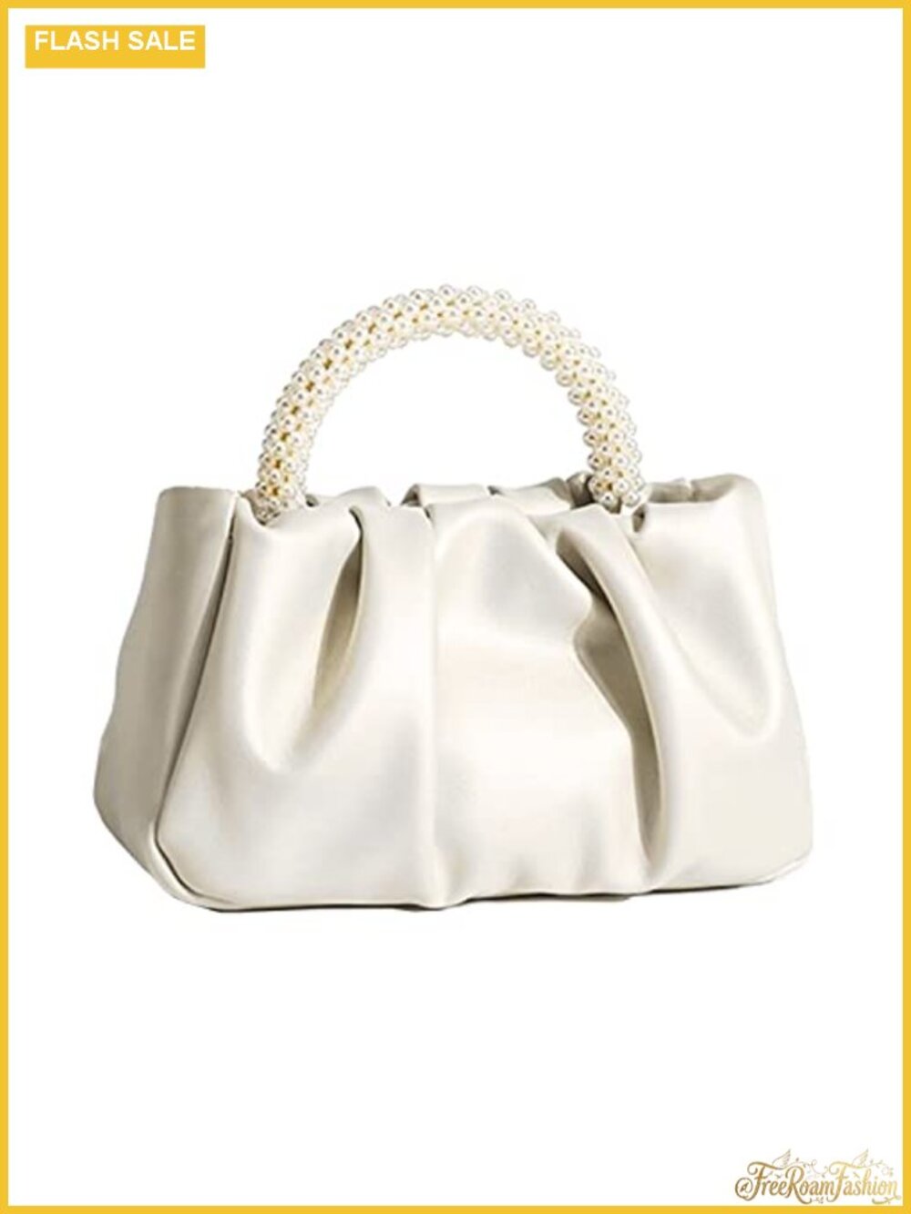 Women's Pearl Evening Clutch Purse - Bridal Wedding Party Bag with Shoulder